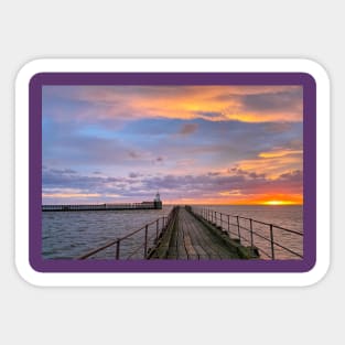 January sunrise at the mouth of the River Blyth Sticker